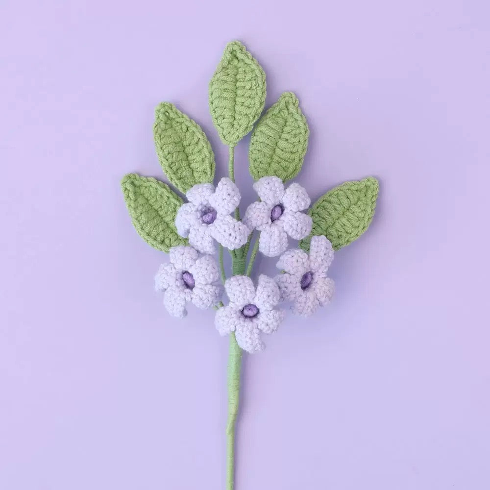 Crochet Orange Jasmine – Single Stem Flower