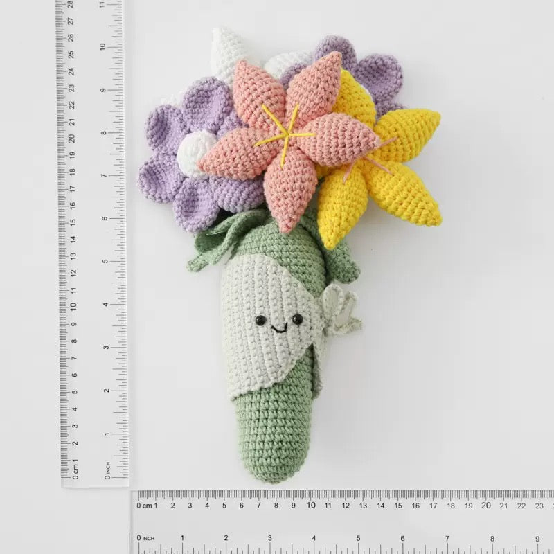 Crochet Flower Bouquet Doll – Handmade Gift Decor