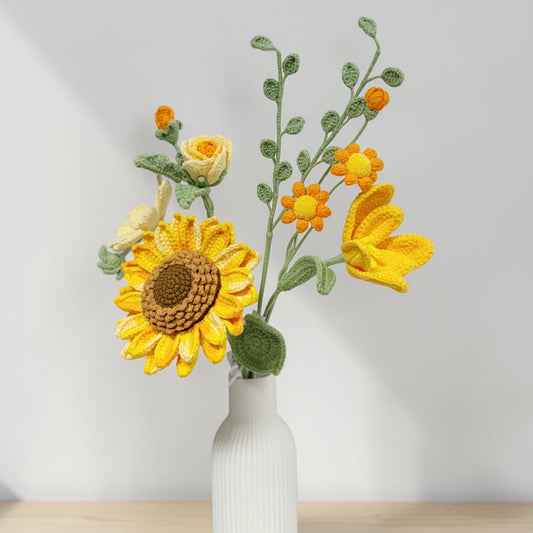 Crochet Bouquet Golden Daydream (No Vase)