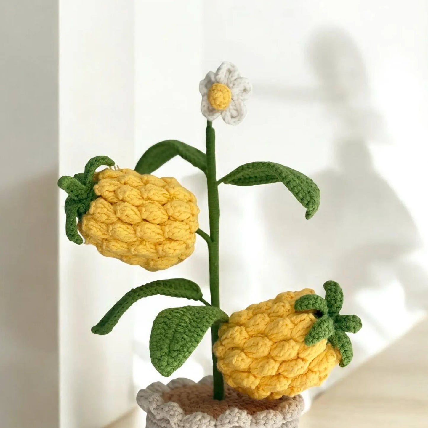 Crochet Pineapple Tree in Pot – Handmade Gift Decor