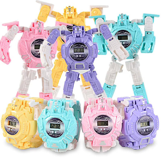 Transforming Electronic Watch Robot Toys - Gift Box for Kids