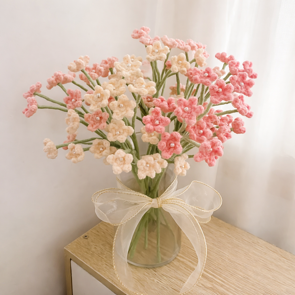 Crochet Baby’s Breath – Single Stem Flower