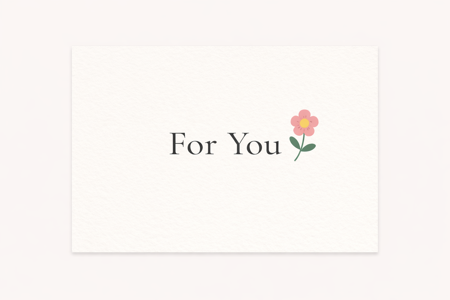 For You Note Card