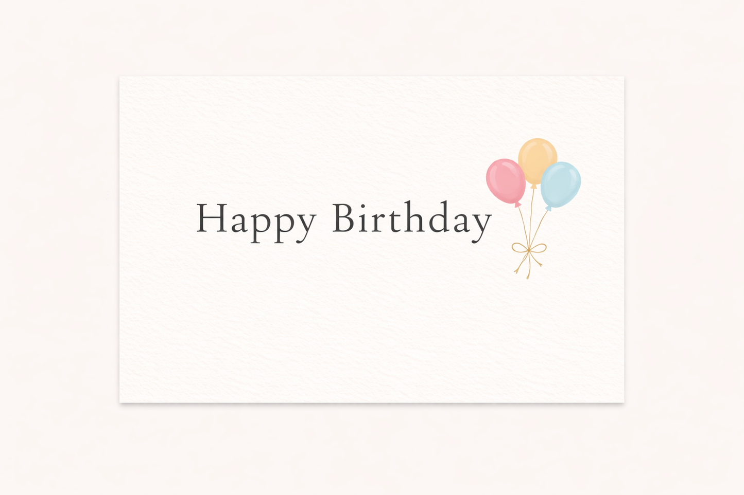 Happy Birthday Note Card