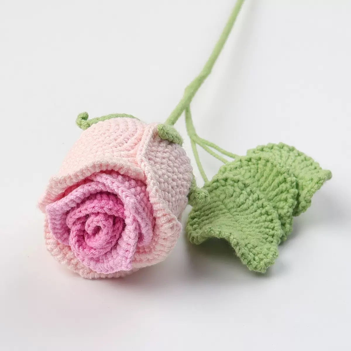 Crochet Rose – Single Stem Flower
