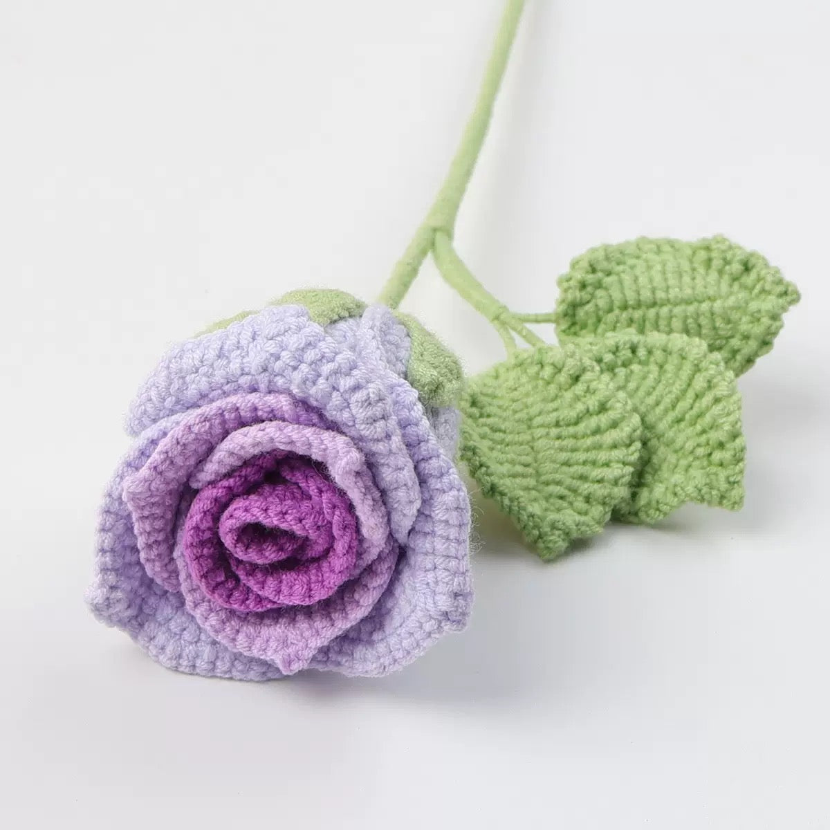 Crochet Rose – Single Stem Flower