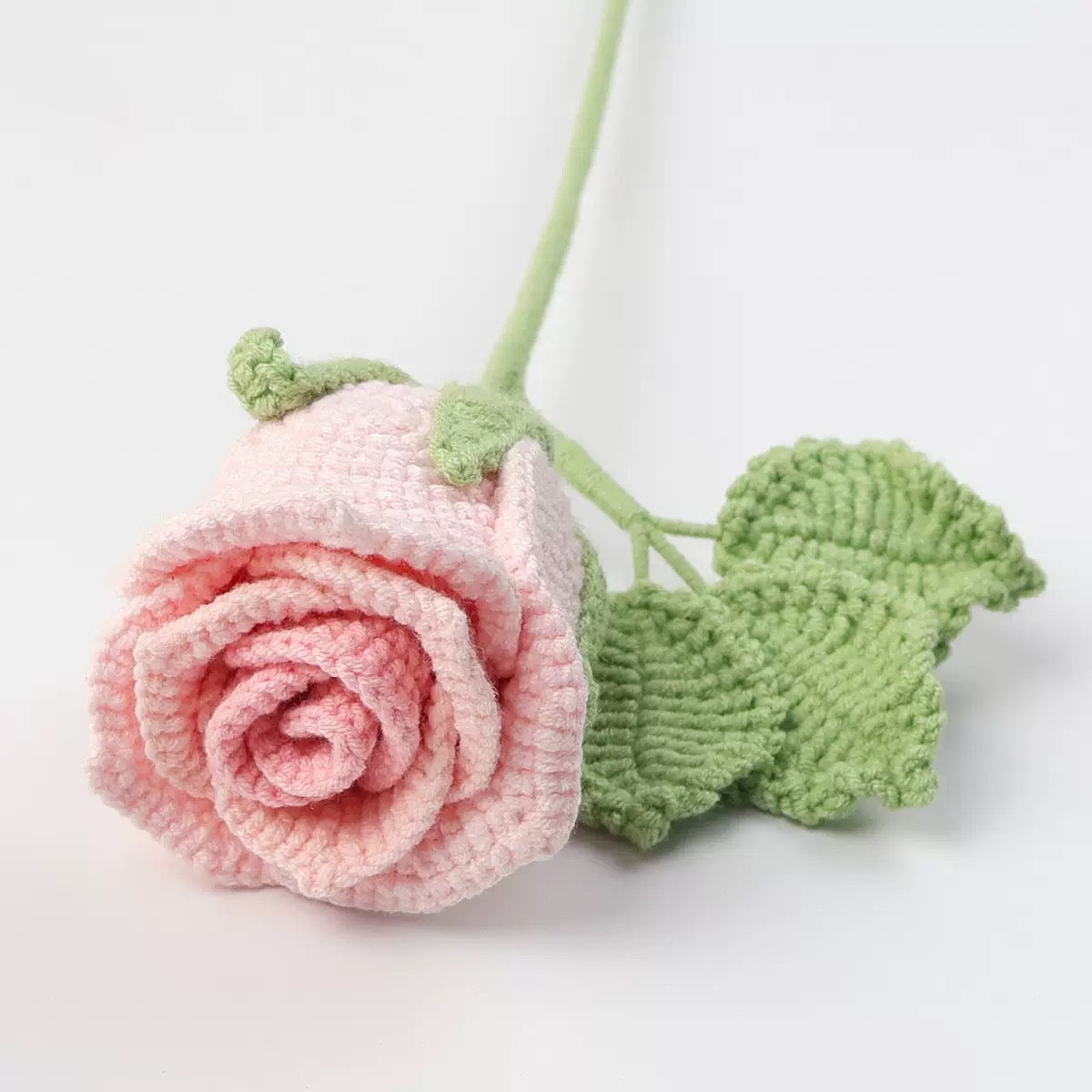 Crochet Rose – Single Stem Flower