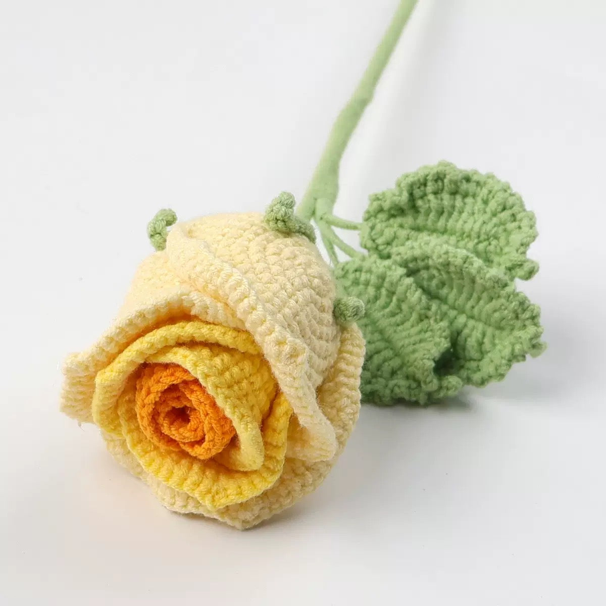 Crochet Rose – Single Stem Flower
