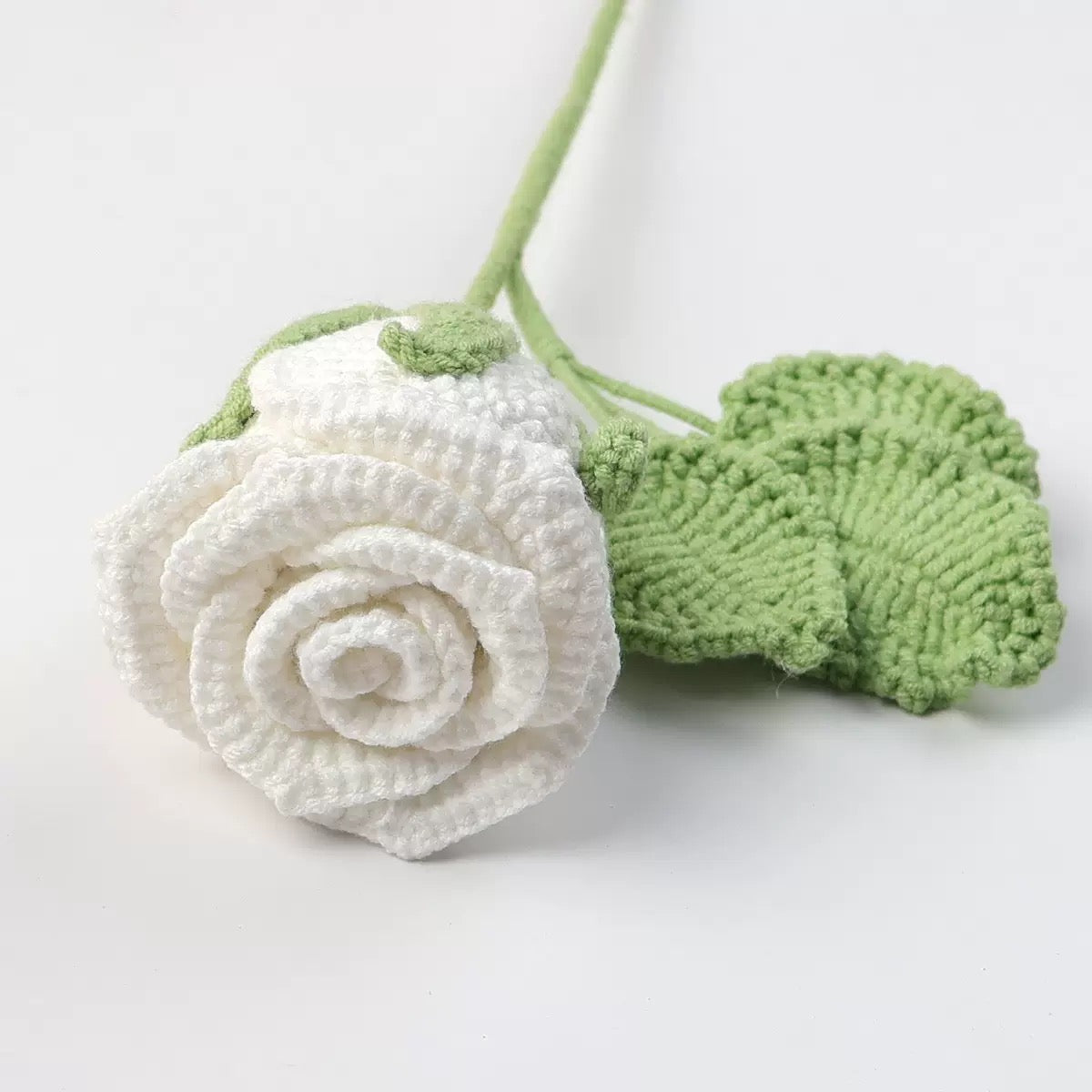 Crochet Rose – Single Stem Flower