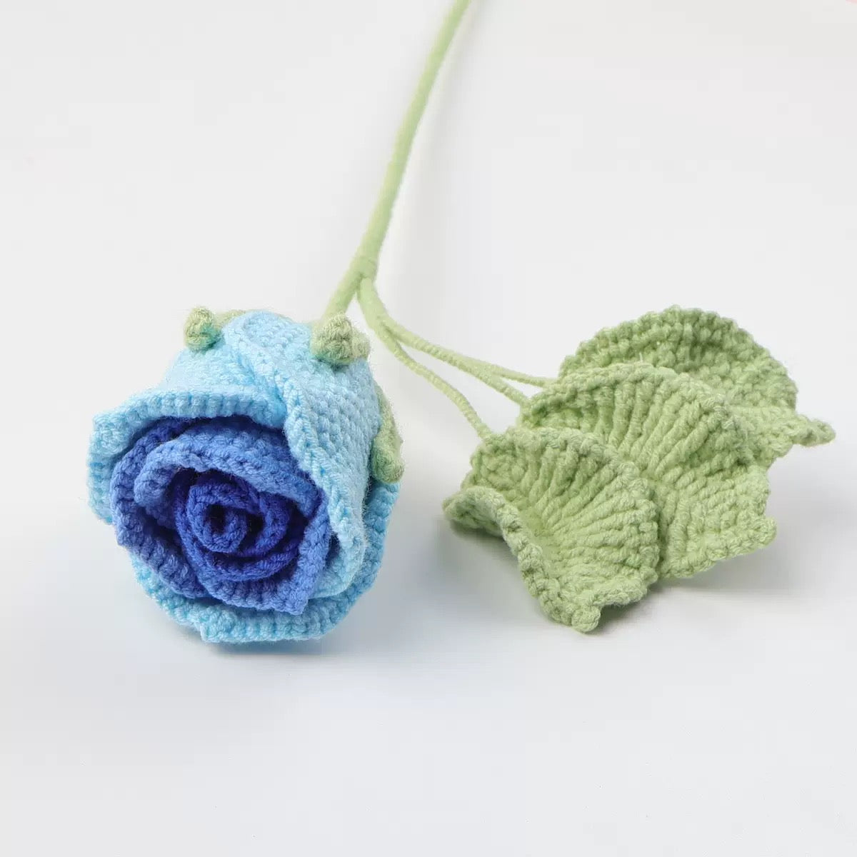 Crochet Rose – Single Stem Flower