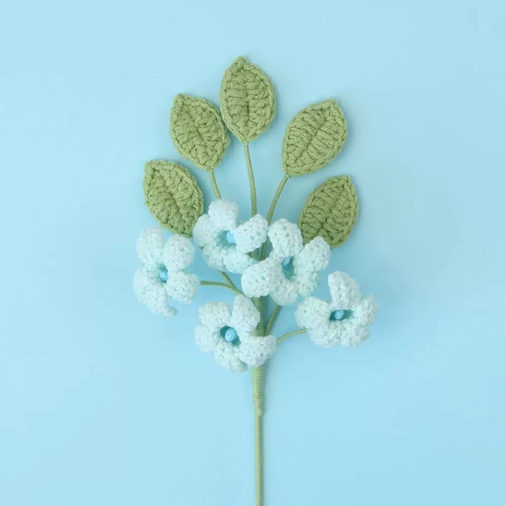 Crochet Orange Jasmine – Single Stem Flower
