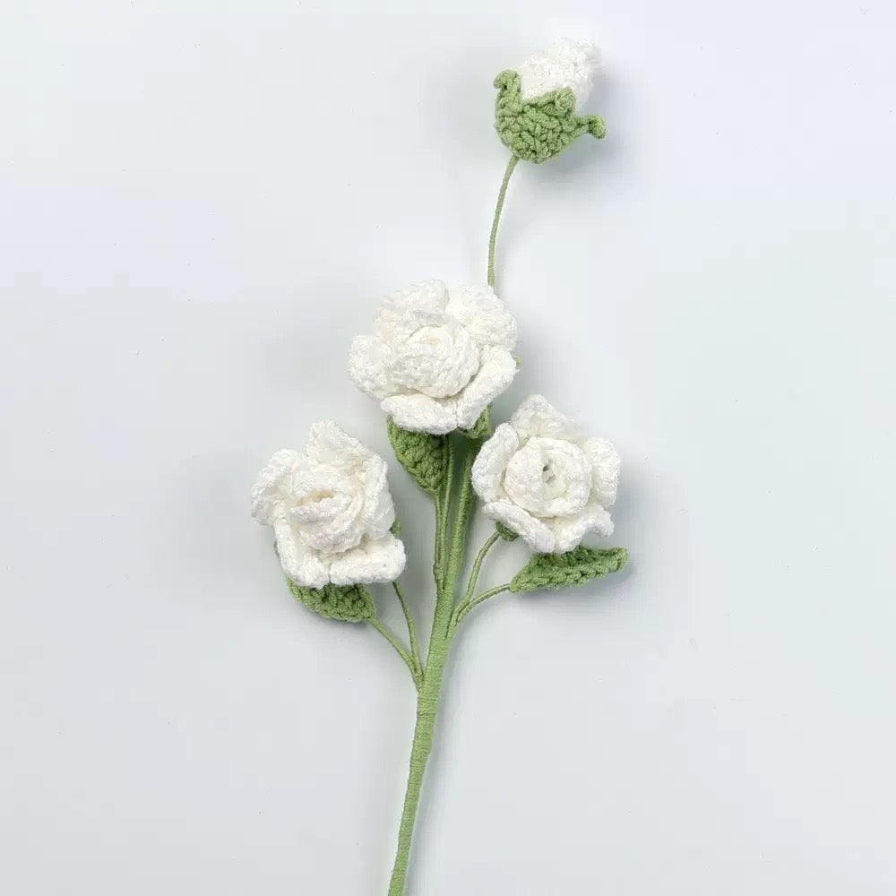 Crochet Spray Rose – Single Stem Flower