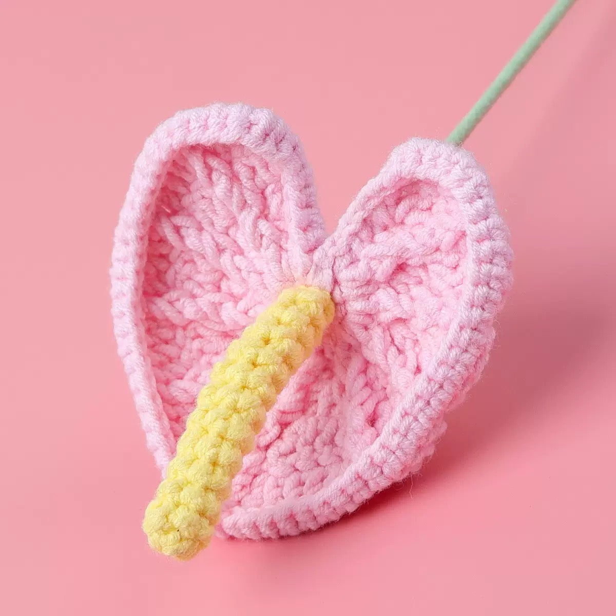 Crochet Anthurium – Single Stem Flower