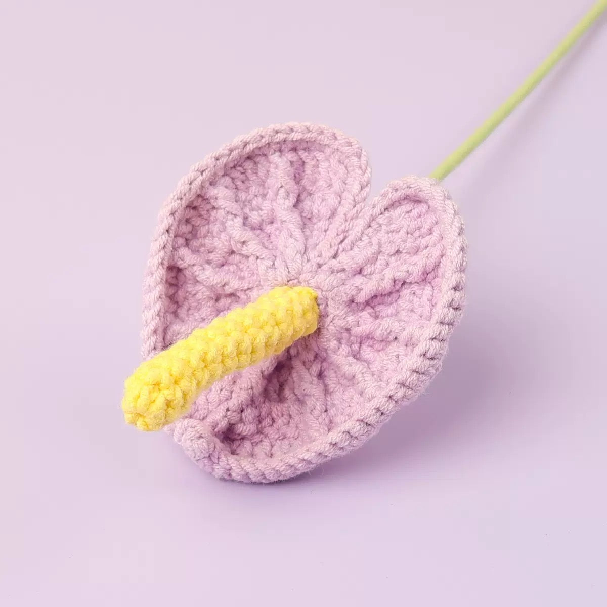 Crochet Anthurium – Single Stem Flower