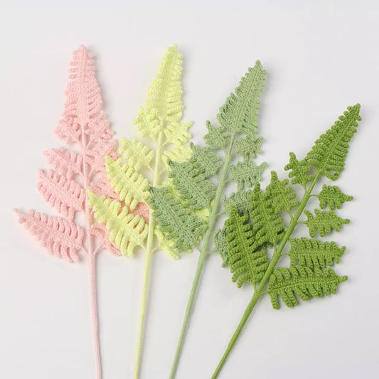 Crochet Fern Leaf – Single Stem Flower