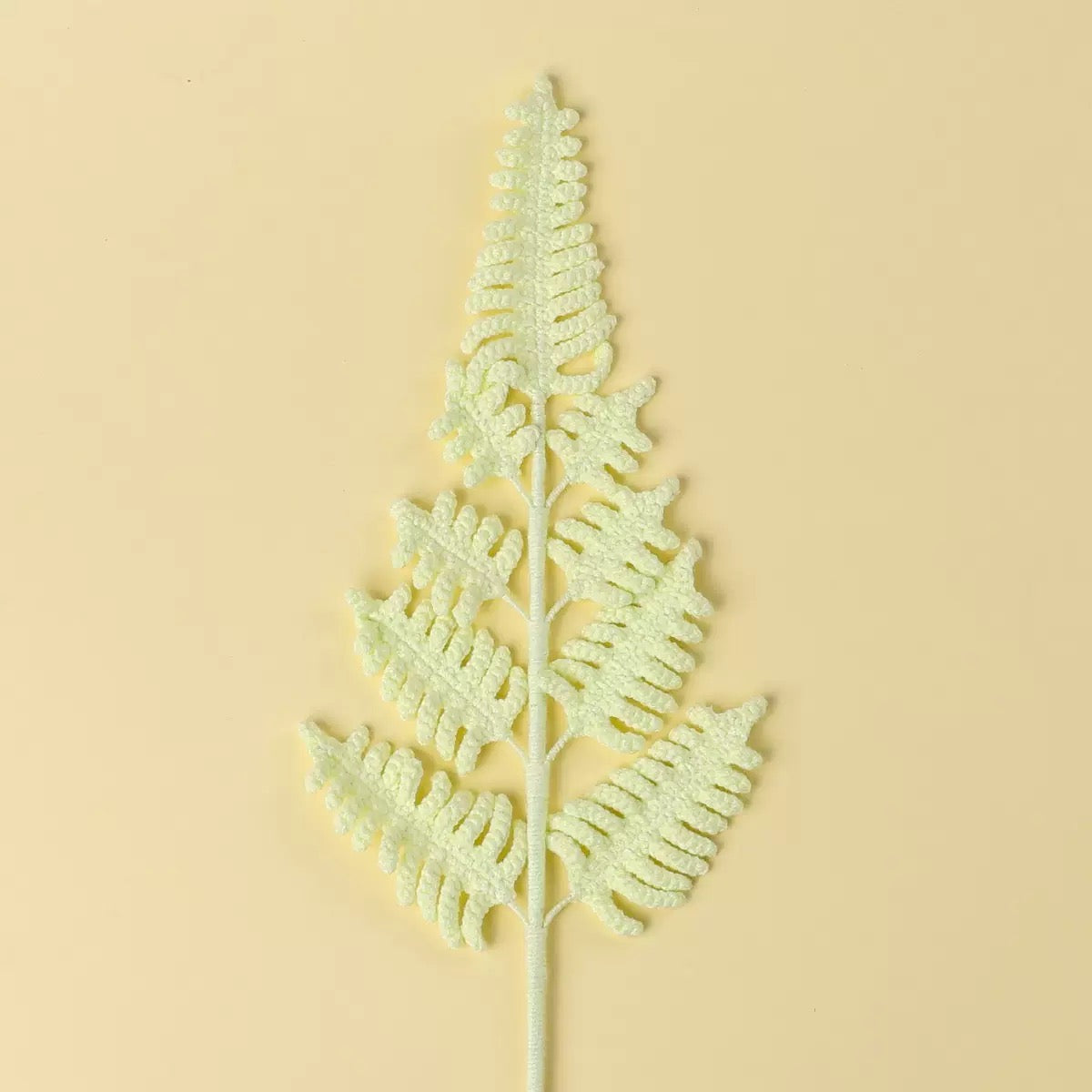 Crochet Fern Leaf – Single Stem Flower