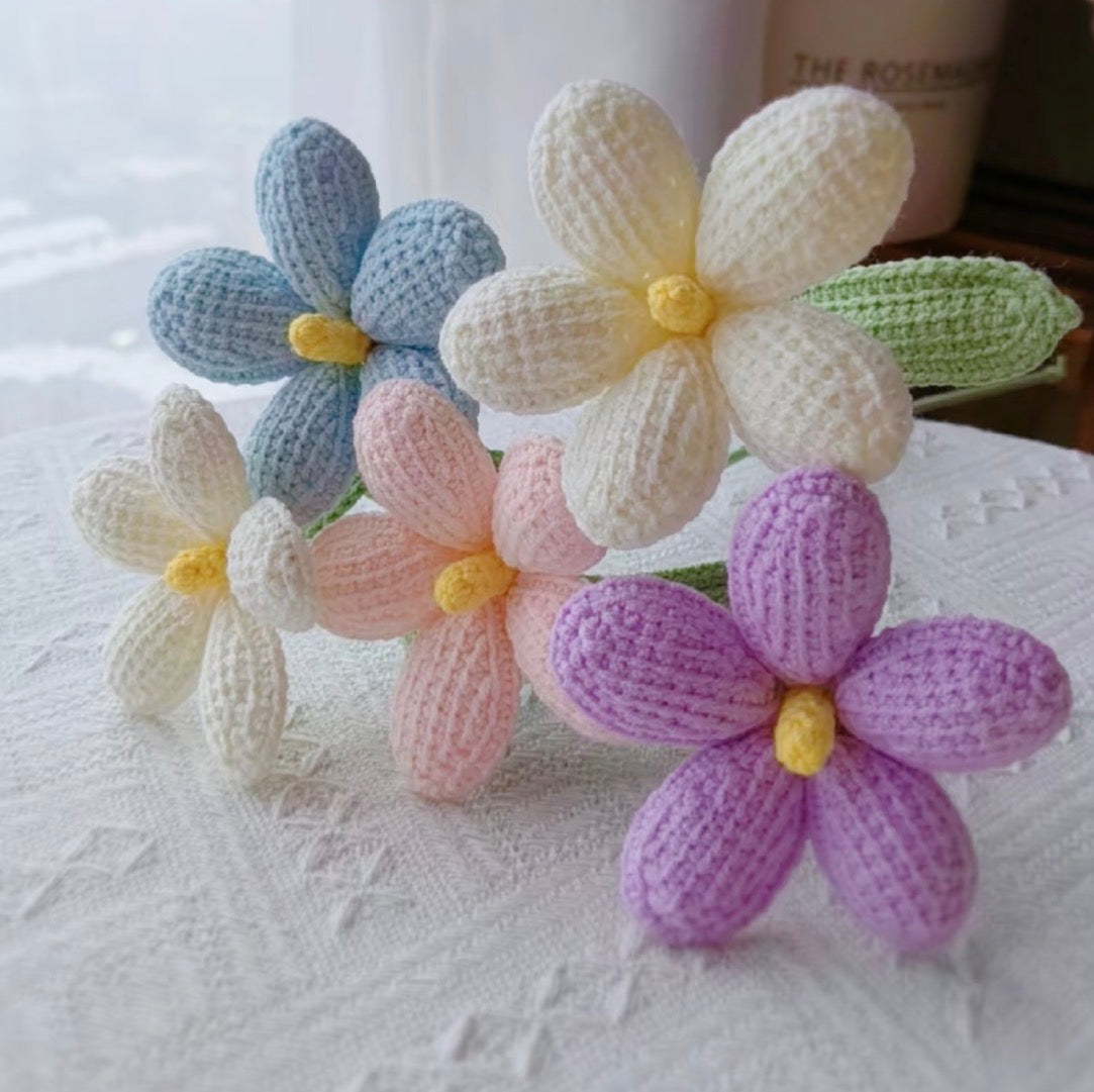 Crochet Plumeria – Single Stem Flower