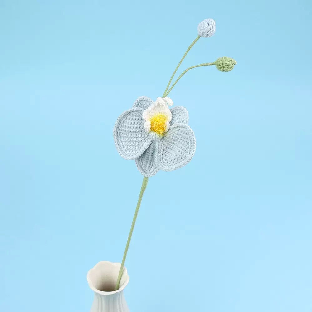 Crochet Phalaenopsis Orchid – Single Stem Flower