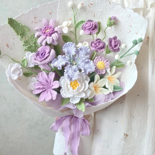 Crochet Bouquet Purple Whisper (Ready to Gift)
