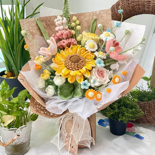 Crochet Bouquet Golden Sunshine (Ready to Gift)