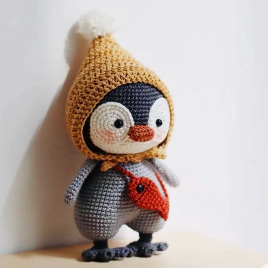Cute Penguin in Hood | Handmade Crochet Doll Gift