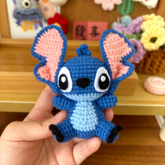 Playful Blue Alien | Handmade Crochet Doll Gift