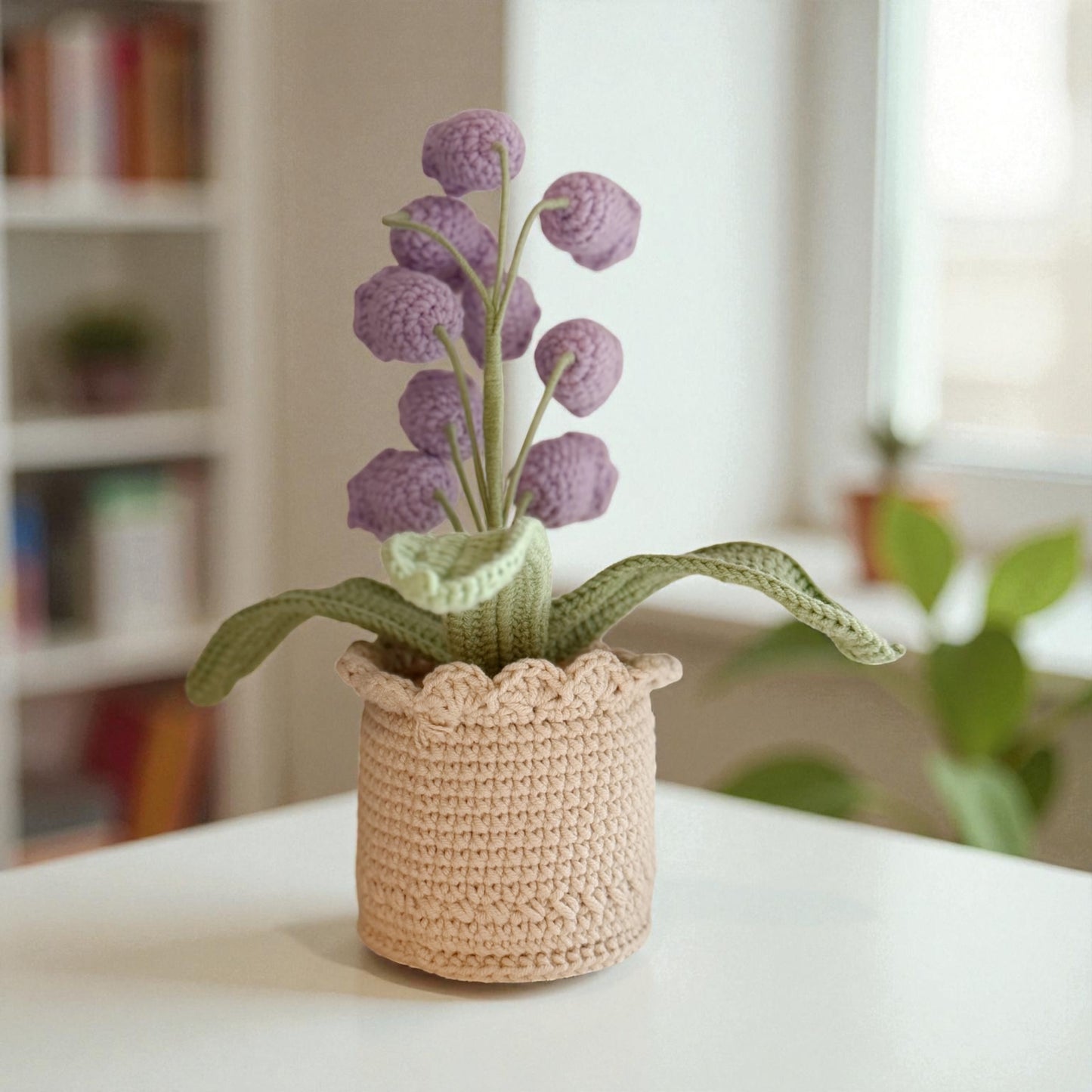 Crochet Purple Tulip in Pot – Handmade Gift Decor