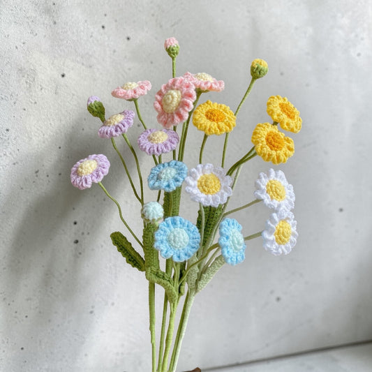 Crochet Daisy – Single Stem Flower