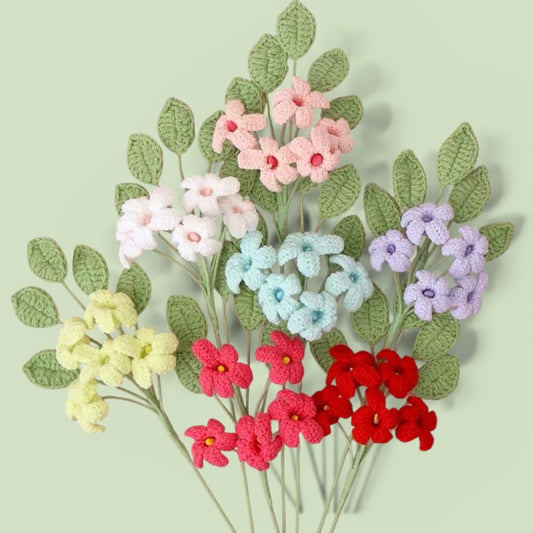Crochet Orange Jasmine – Single Stem Flower