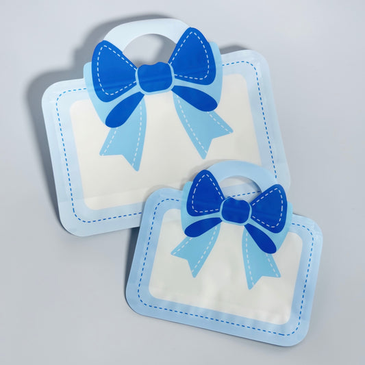 Blue Bow Gift Box Plastic Ziplock Bag – Kids Party Bag
