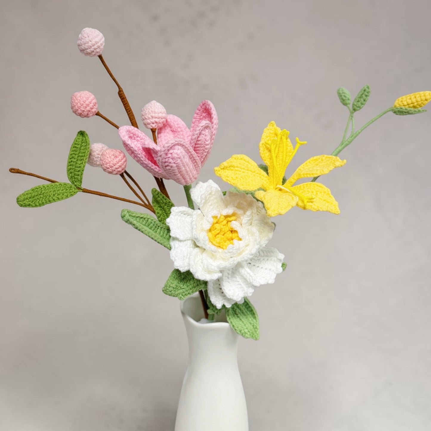 Crochet Bouquet Blooming Whisper (No Vase)