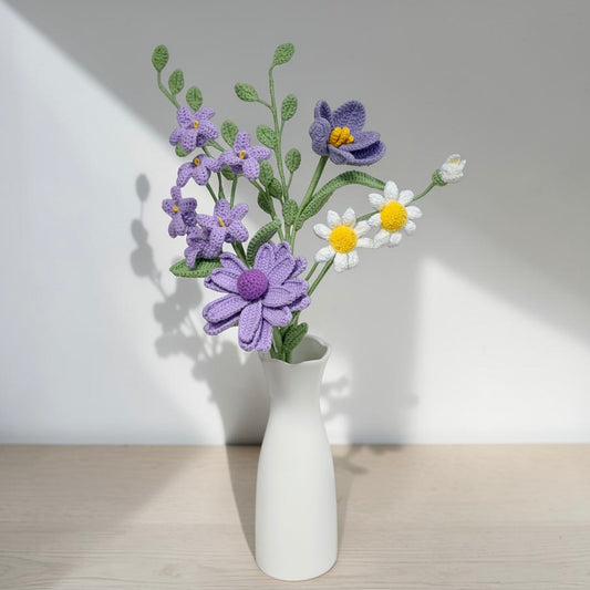 Crochet Bouquet Lavender Whisper (No Vase)