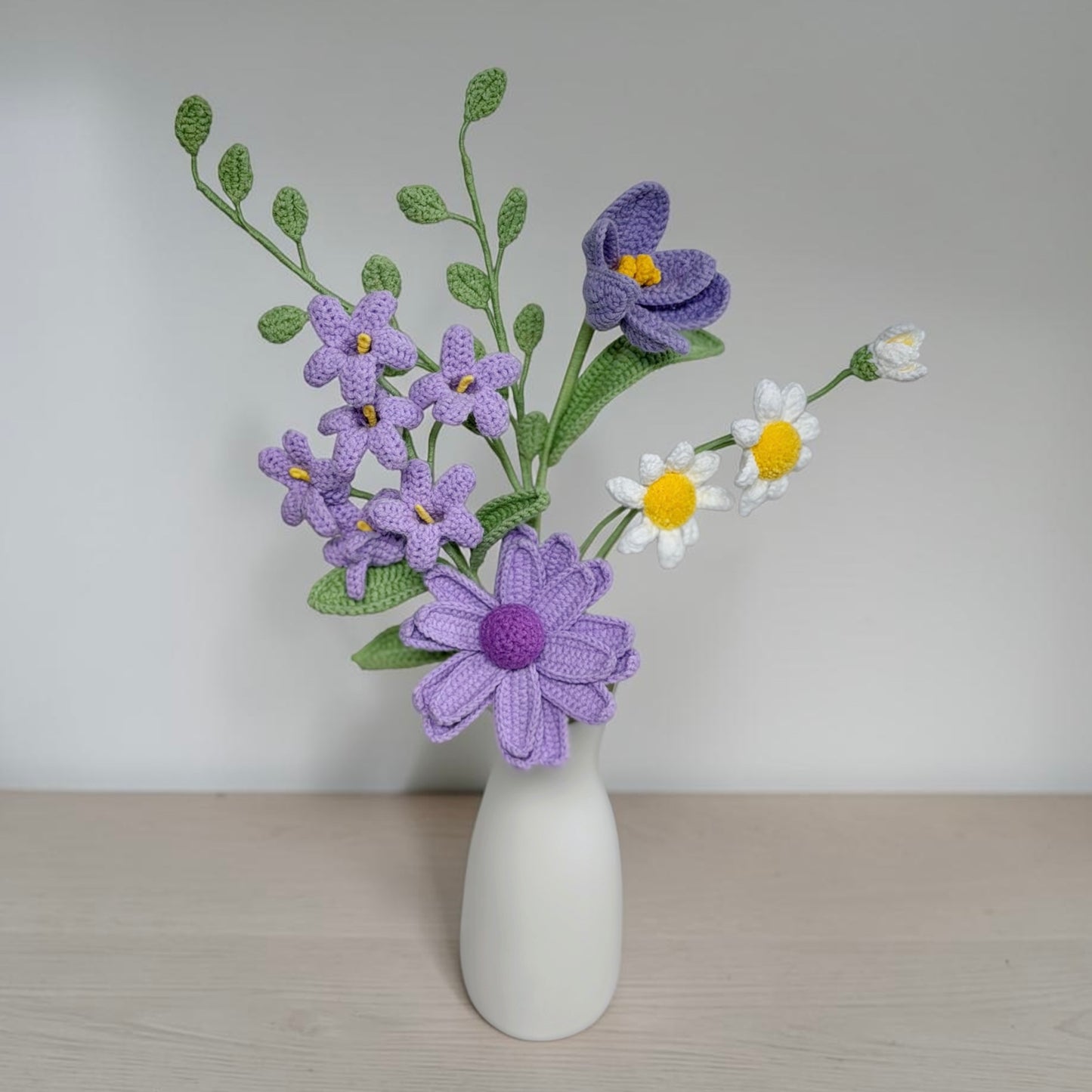 Crochet Bouquet Lavender Whisper (No Vase)