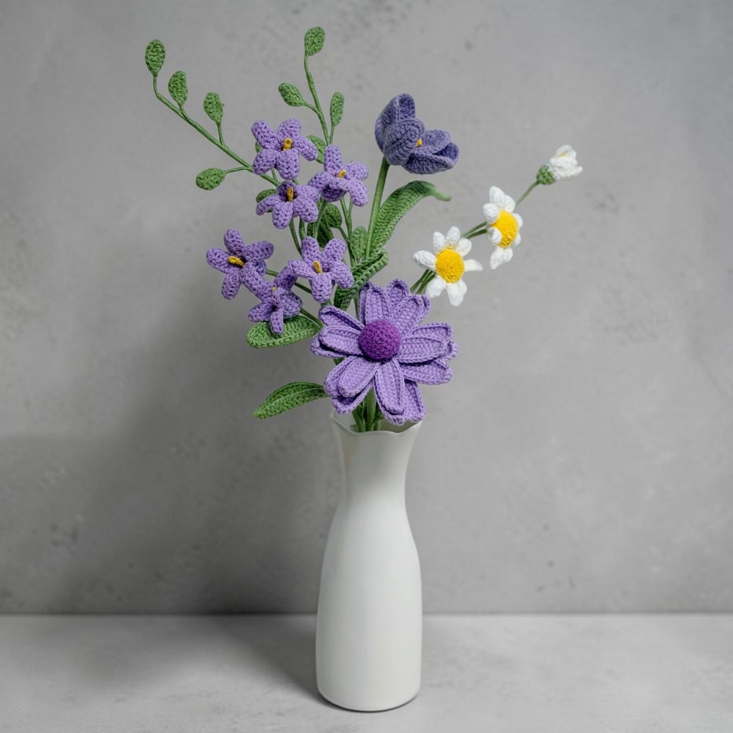 Crochet Bouquet Lavender Whisper (No Vase)