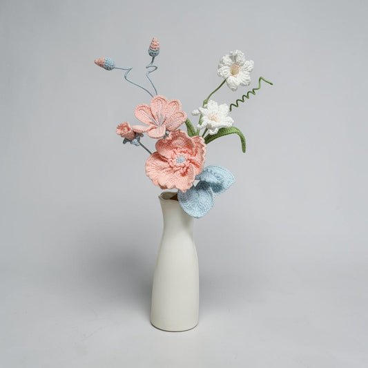 Crochet Bouquet Blush Dream (No Vase)