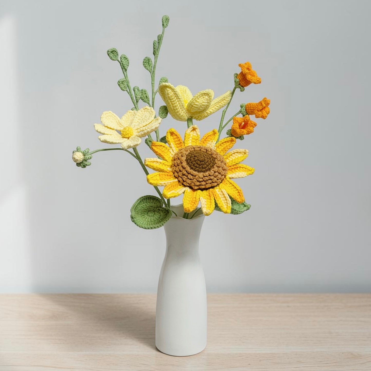 Crochet Bouquet Golden Afternoon (No Vase)