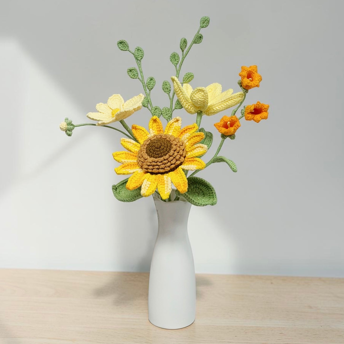 Crochet Bouquet Golden Afternoon (No Vase)