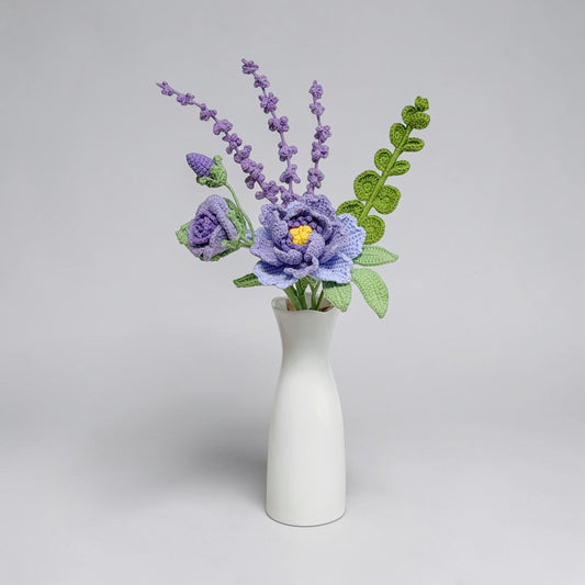 Crochet Bouquet Lavender Dream (No Vase)