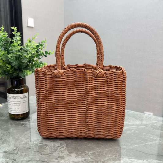 Woven Basket Tote 12.2 x 8.7 x 4.7 in – Gift Basket Bag