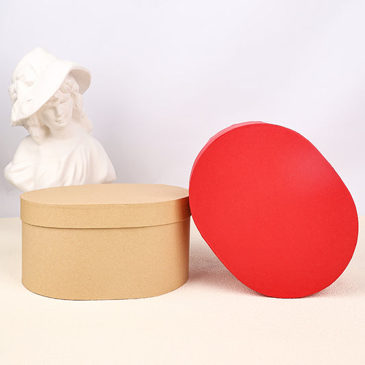 Oval Gift Box with Lid – Premium Kraft Paper Gift Box