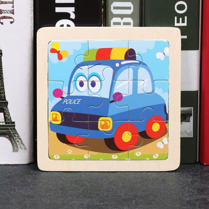 Wooden Puzzle Games Early Learning Toy | Animals, Vehicles & More - Gift Box For Kids
