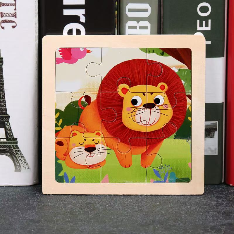 Wooden Puzzle Games Early Learning Toy | Animals, Vehicles & More - Gift Box For Kids