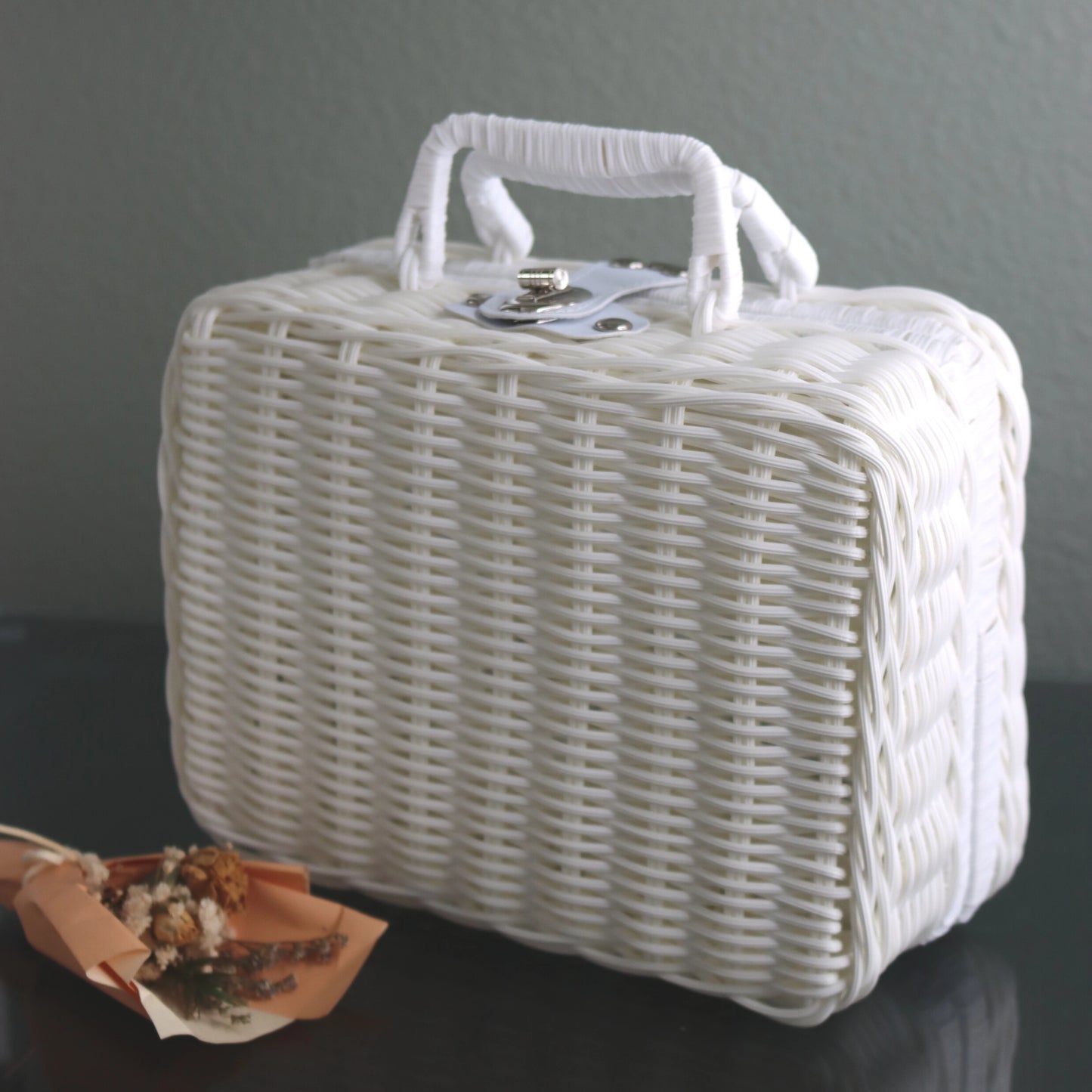 Handwoven Suitcase Gift Basket