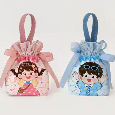 Kids Drawstring Gift Pouch – Kids Party Bag (Multiple Designs)