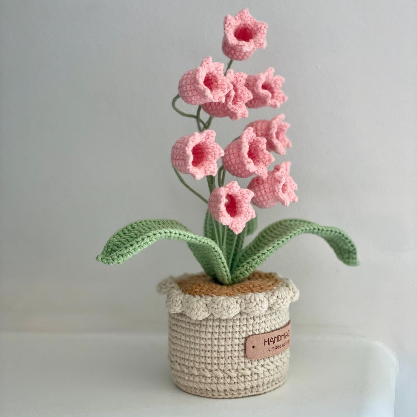 Crochet Pink Tulip in Pot – Handmade Gift Decor