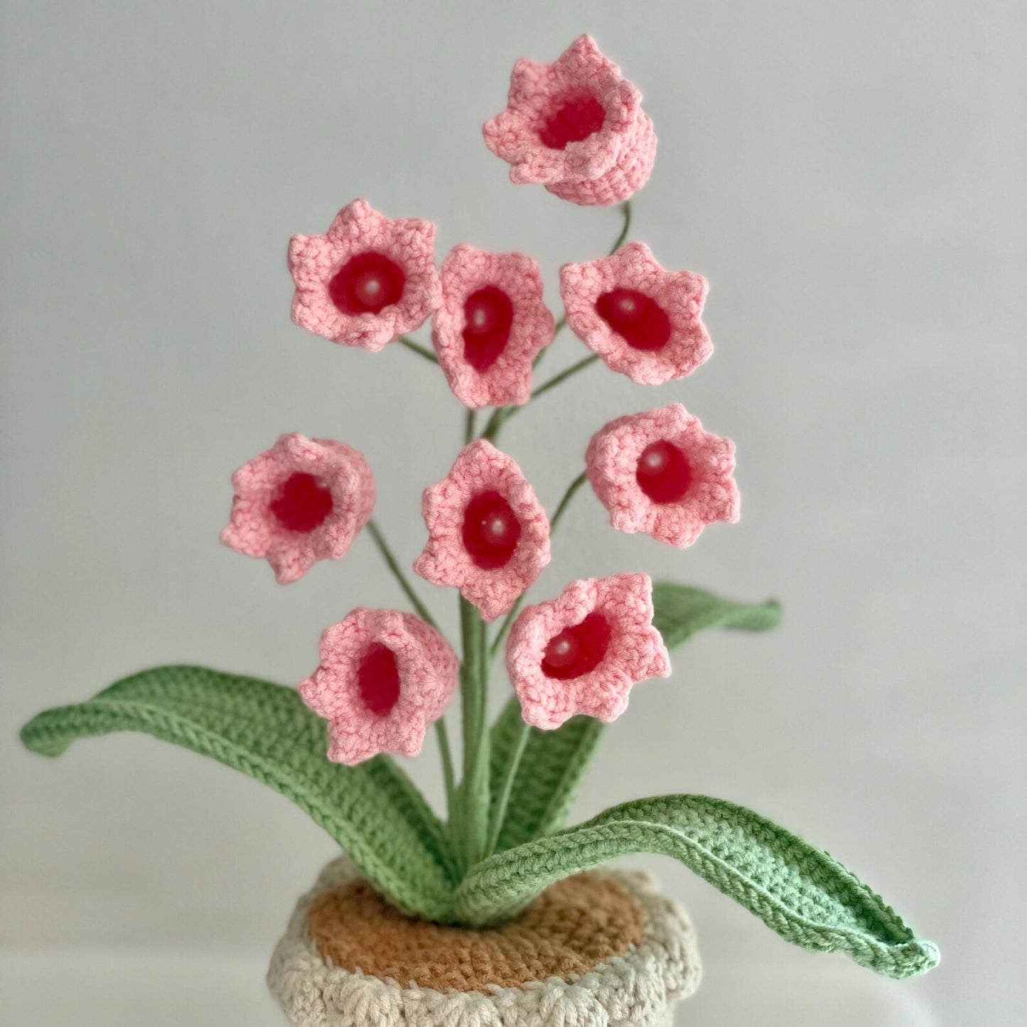 Crochet Pink Tulip in Pot – Handmade Gift Decor