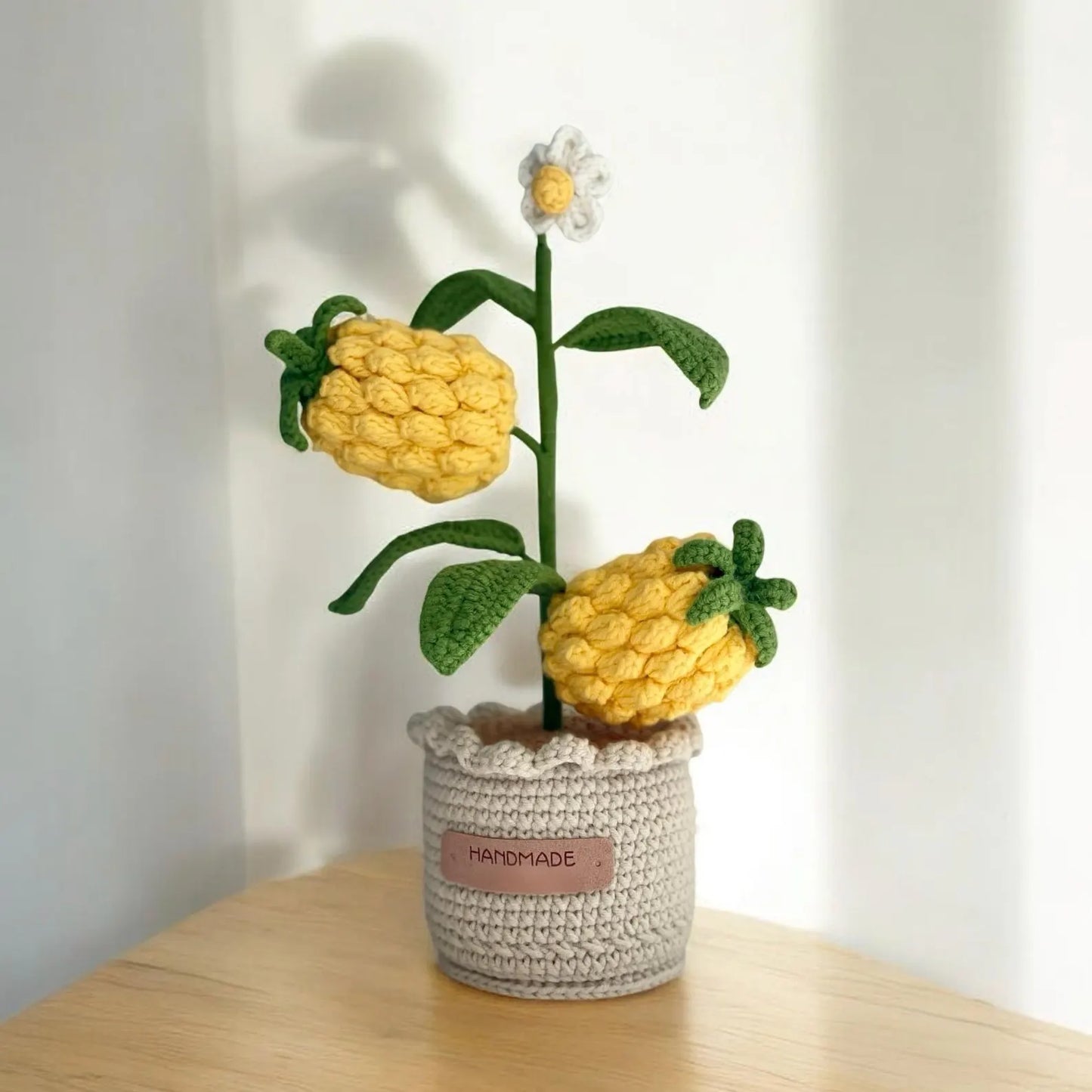Crochet Pineapple Tree in Pot – Handmade Gift Decor