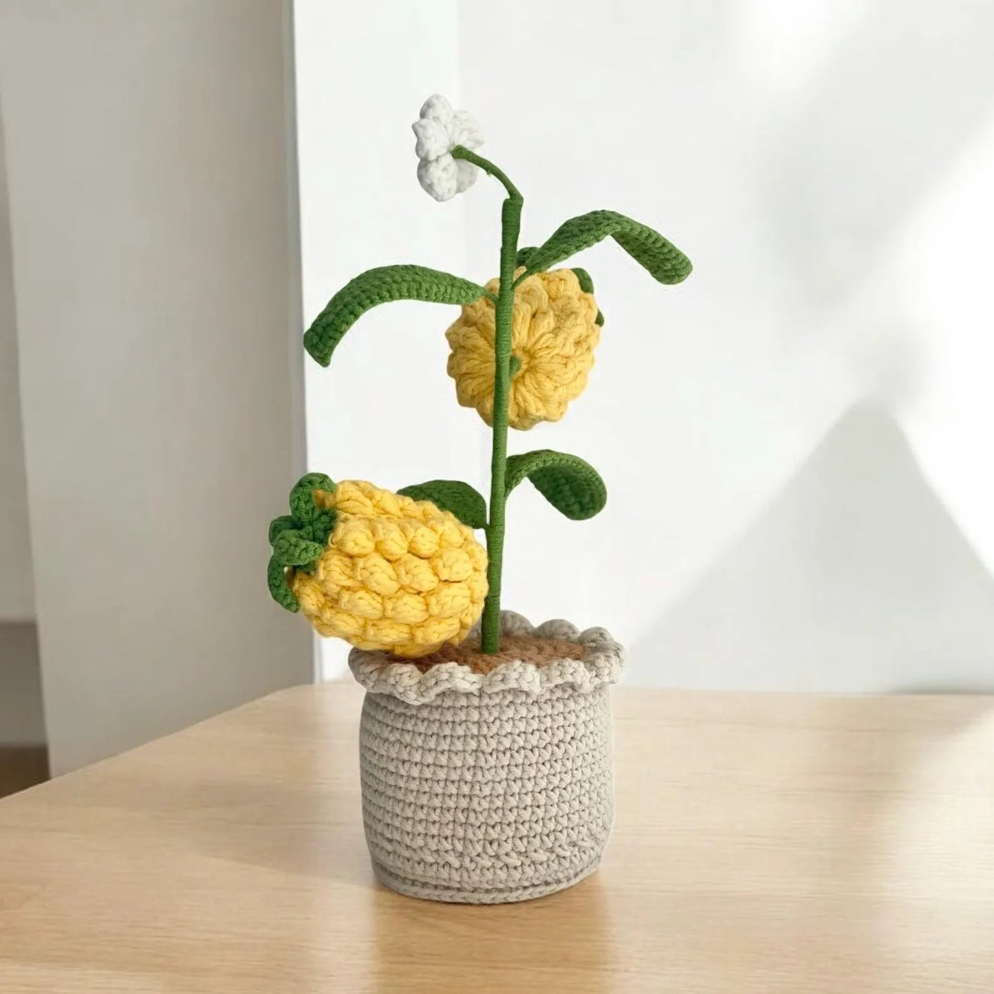 Crochet Pineapple Tree in Pot – Handmade Gift Decor
