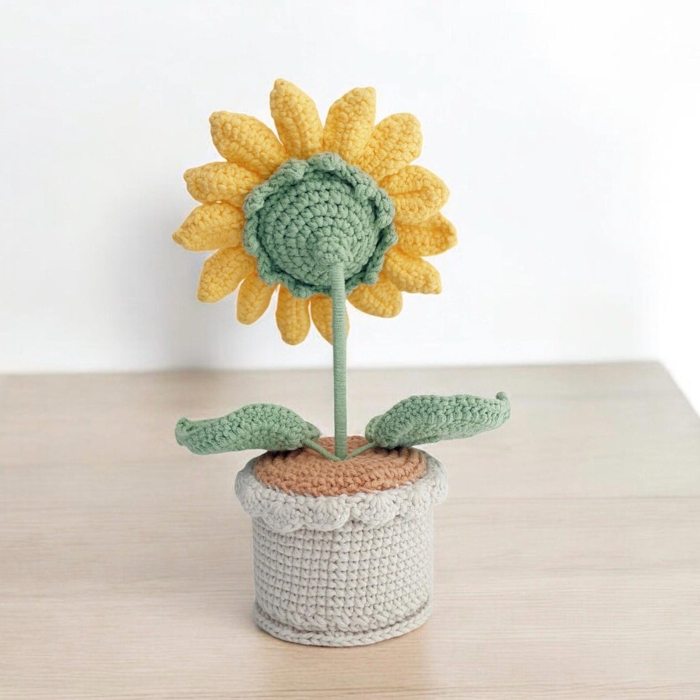 Crochet Sunflower in Pot – Handmade Gift Decor