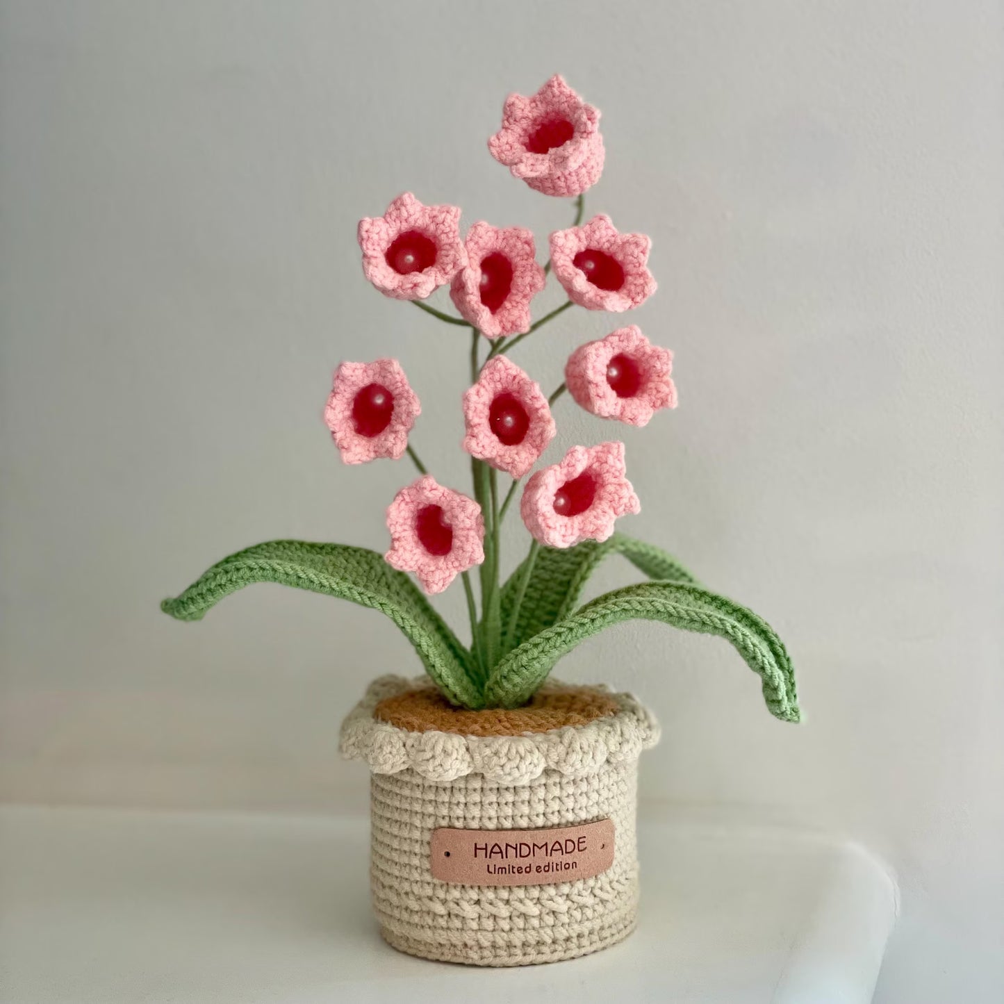 Crochet Pink Tulip in Pot – Handmade Gift Decor